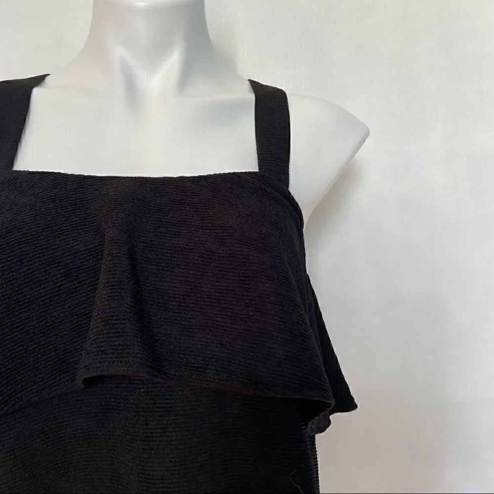 Texture & Thread Tiered Tank Top Black - Picture 4 of 10